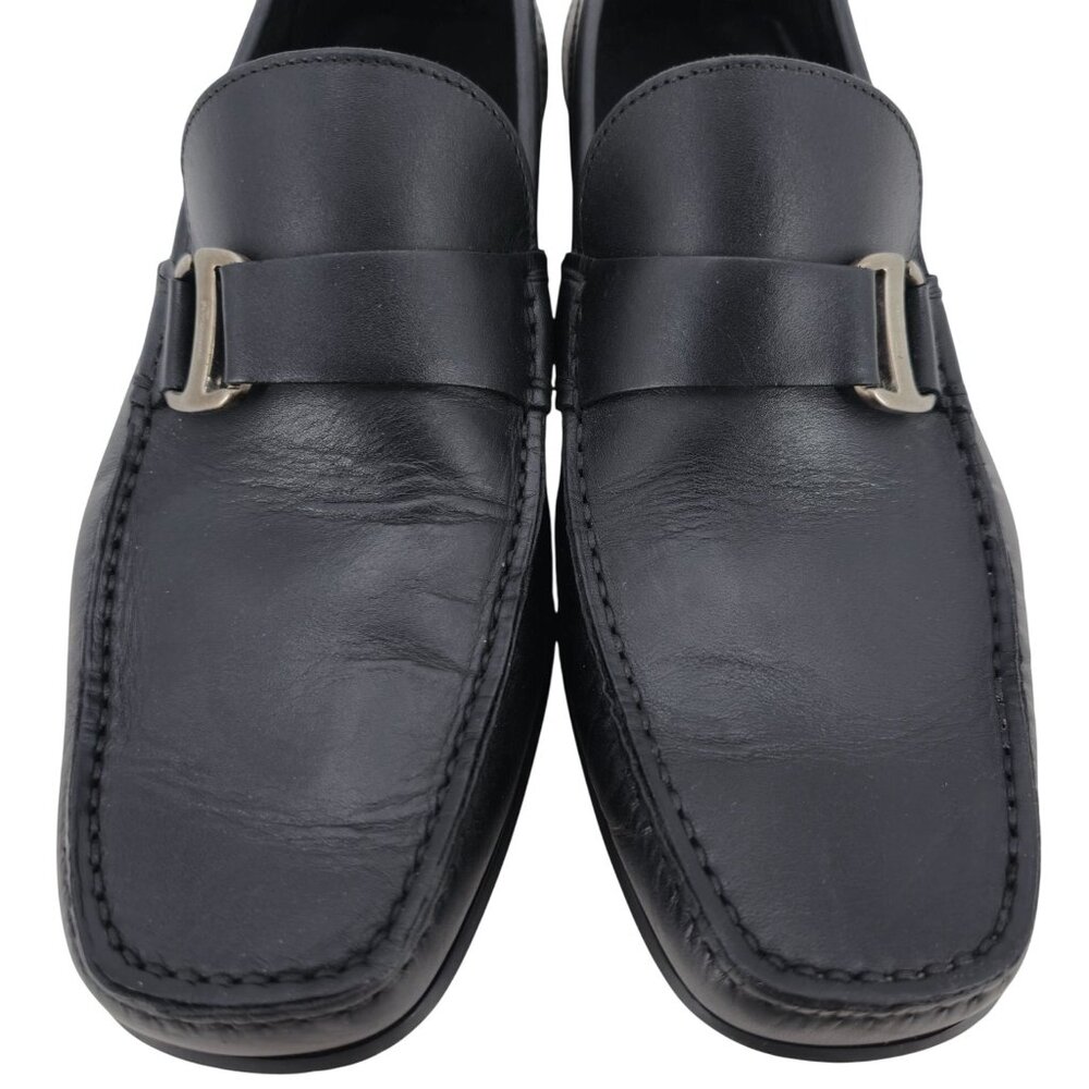 Salvatore Ferragamo Italy Mens 6.5EE Black Calf Dress Shoes Driving Bit Loafers - Picture 13 of 13